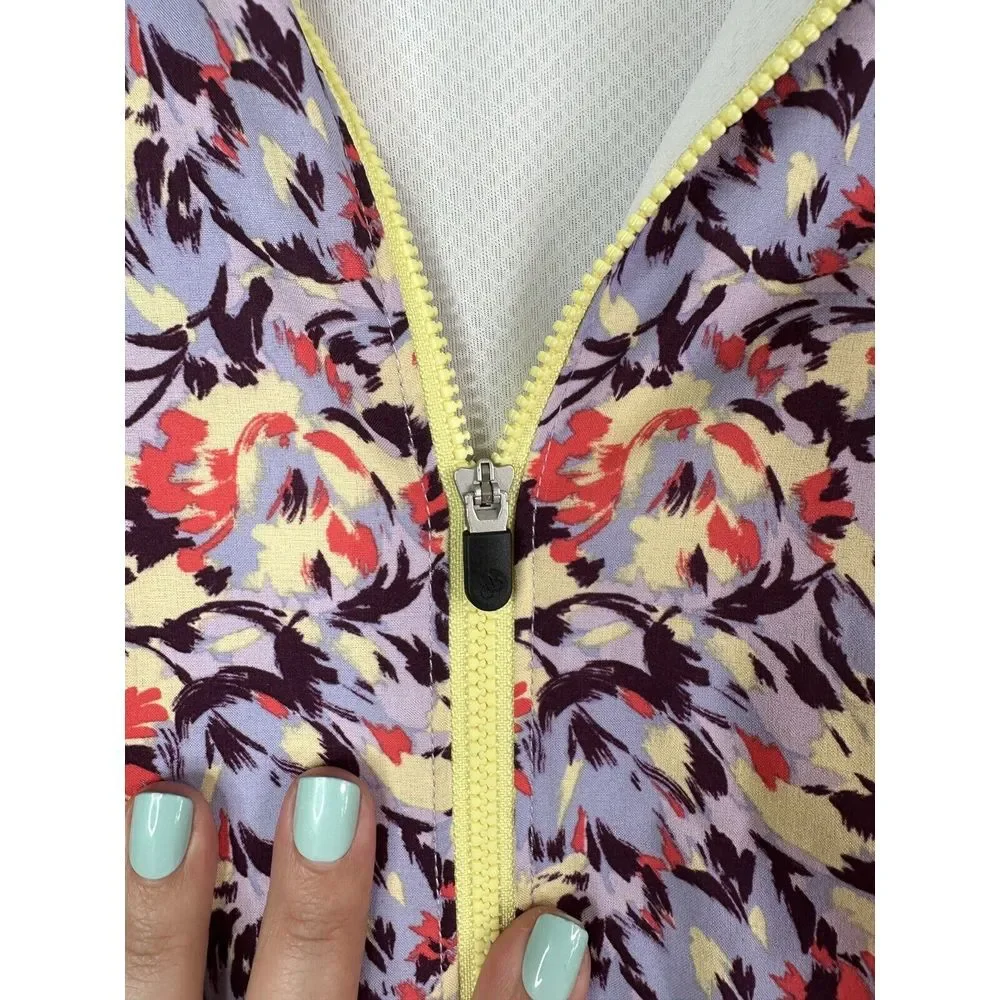 Zella‎ Jacket Girls XL 14/16 Full Zip Floral Lightweight Lined Multicolor
